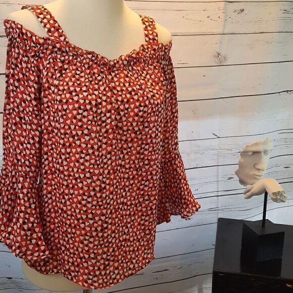 NWT J CREW Silk Cold Shoulder Blouse - Picture 14 of 16